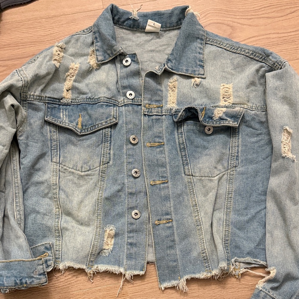 Distressed Denim Jacket